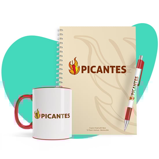 Example customized promotional mugs and stationary