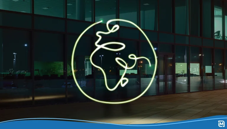 Neon glow of modern art on an urban night backdrop